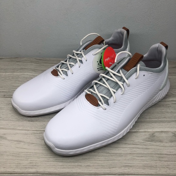 Puma Golf Shoes Ignite PWRADAPT Leather 2.0 Men's White 192989-01 US 11 - Picture 3 of 7